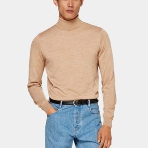 SuitSupply Light Brown Turtleneck